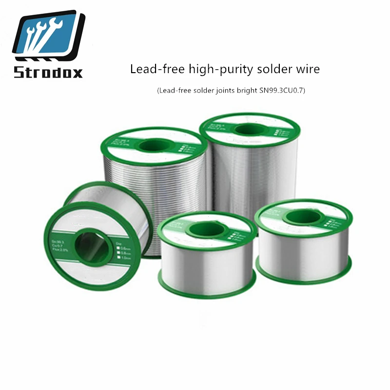 

5 PCS High-purity lead-free environmentally friendly solder wire 0.8mm with rosin core no-wash 1.0mm Repair solder wire