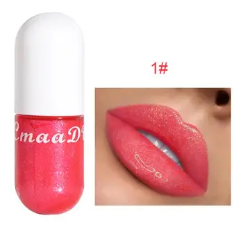 

New 1pc Woman Nutritious Diamond Lipstick Pearly Moisturizing Crystal Dumpling Lip Gloss Long Lasting Pigment Nude Mermaid TSLM1