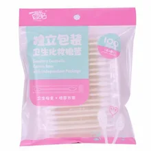 300 шт одноразовые ватные палочки для макияжа для путешествий с двойным наконечником ватные палочки безопасная очистка Стерильная палочка удалитель ушной серы инструмент для макияжа глаз