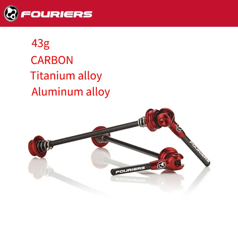 Fouriers Alloy Full CNC Ultra Lightweight Road Quick Release Red QR-S002-003