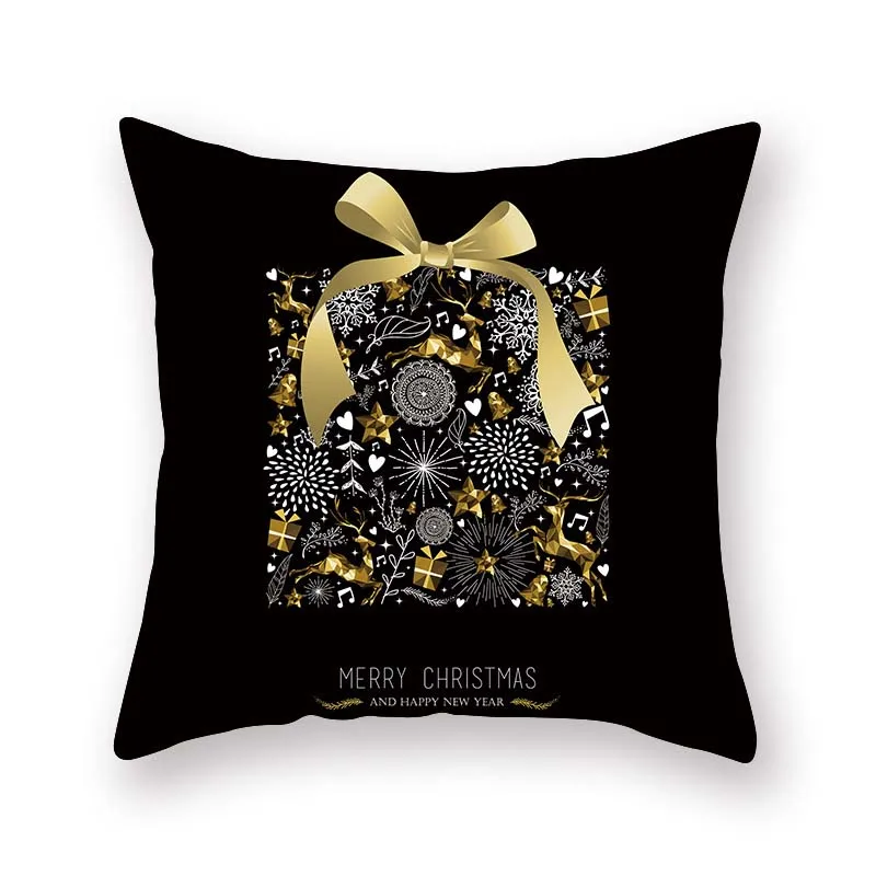 Black & Gold Christmas Cushion Covers australia