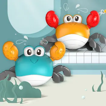 

1 Pcs Children Playing In The Water Small Crab Toy Clockwork Winding Baby Bathroom Bath Swimming Bath Toy
