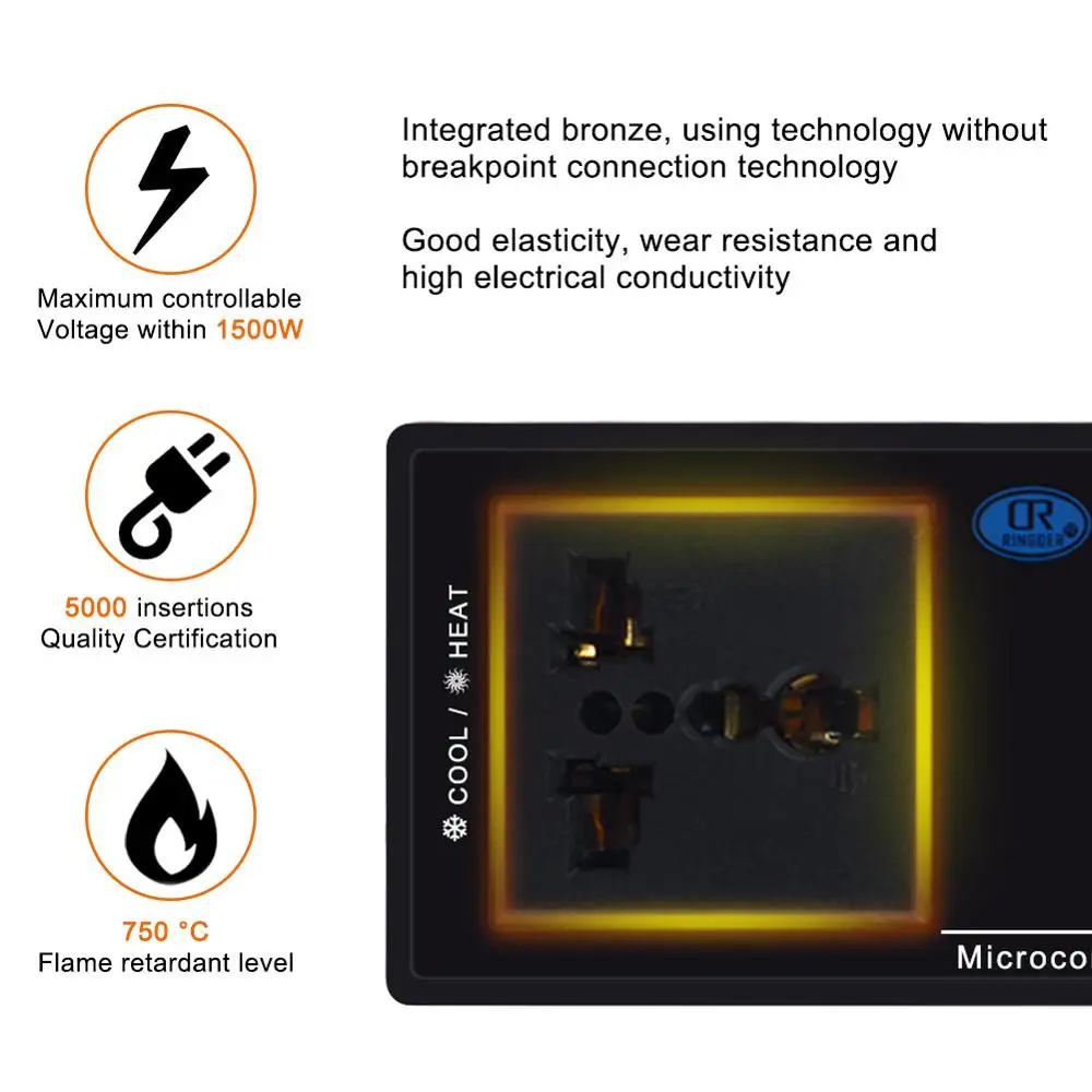 Digital Temperature Controller Yieryi AC-112 Digital Waterproof Temperature Controller Microcomputer Thermostat Aquarium Reptile NTC Sensor