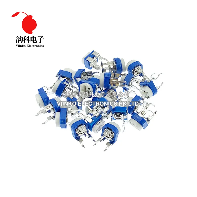 50pcs RM065 RM-065 100 200 500 ohm 1K 2K 5K 10K 20K 50K 100K 200K 500K 1M Trimpot Trimmer Potentiometer Variable Resistor | Электронные