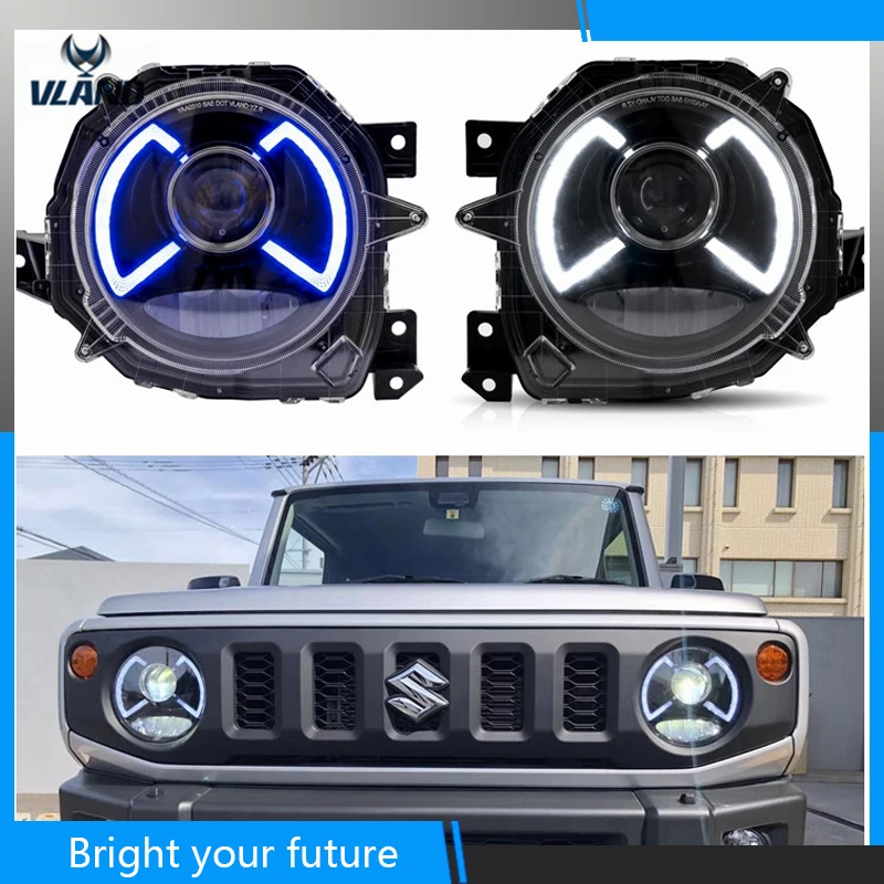 

Car Headlight assembly forJimny Head Lamp 2018 2019 For Suzuki Jimny with Blue Welcome Light Play and Plug