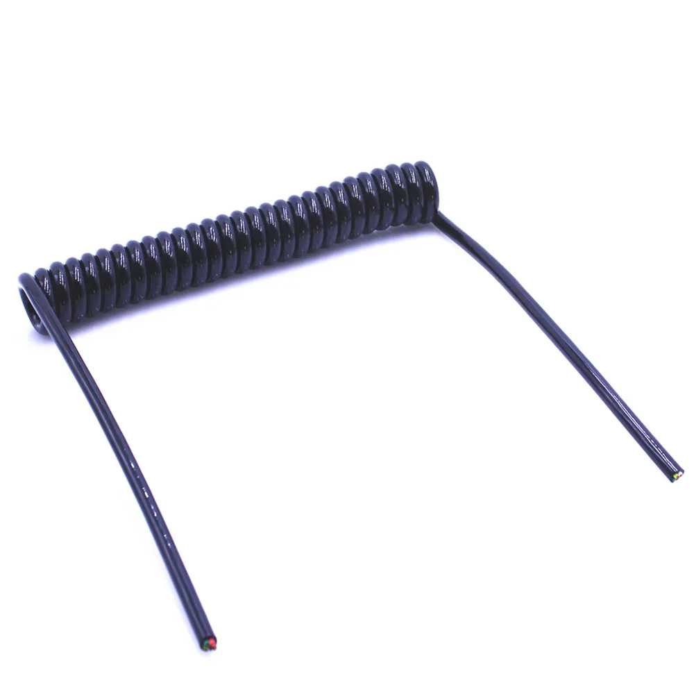 5 core 6 core 8 corespring telescopic wire spiral cable 24AWG0.2mm 20AWG0.5mm 17AWG1.0mm 14AWG2.0mm stretchable extension wire