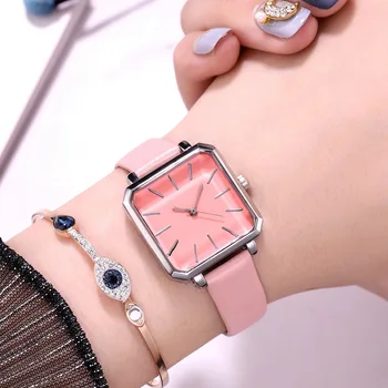 

New rectangular nail calibration simple fashion watch female personality Korean fashion watch popular female watch