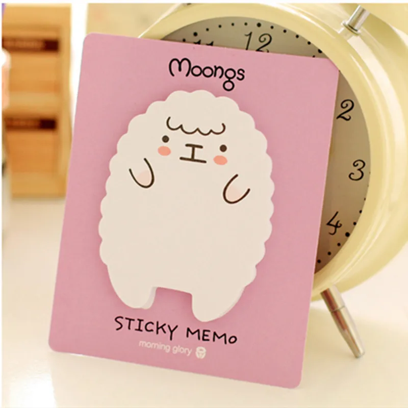 New Cute Lamb Bear Memo Pads Bookmark DIY Diary Sticker Marker Tab Flags Point Sticky Notes Pad School Supplies Stationery Gifts