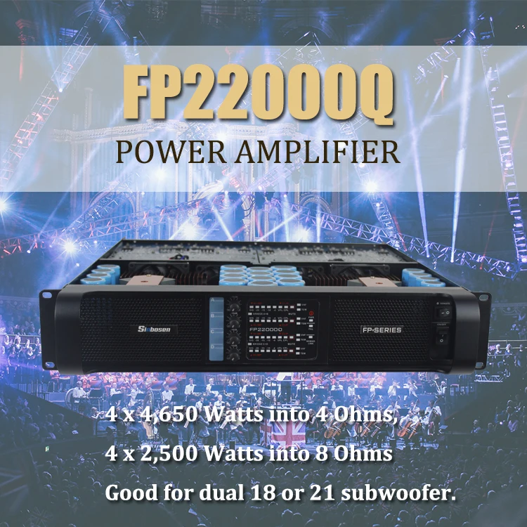 Завод усилитель FP22000Q 4 канала усилителя мощности pa 10000 Вт усилитель мощности для 21-дюймовый динамик