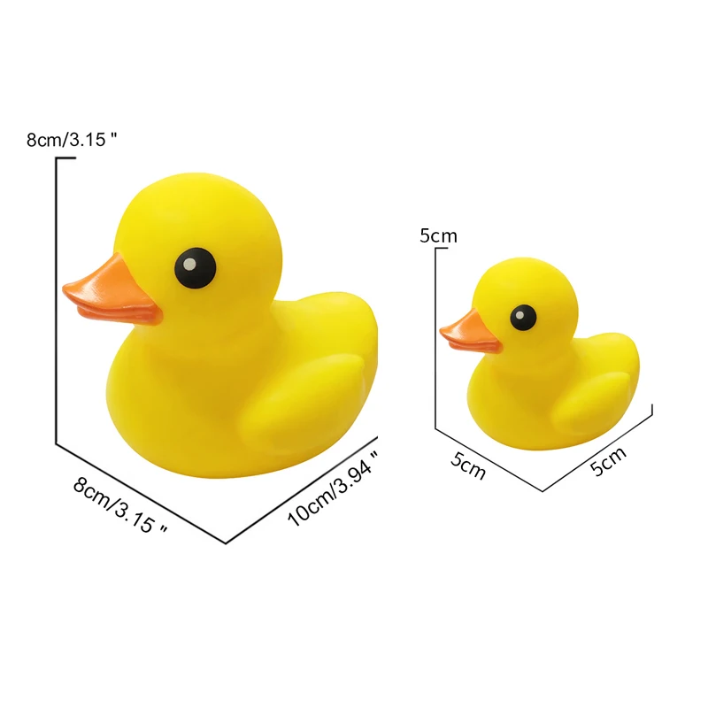 2pcs Cute Baby rattle Bath toys Squeeze animal Rubber toy duck BB Bathing water toy Race 2