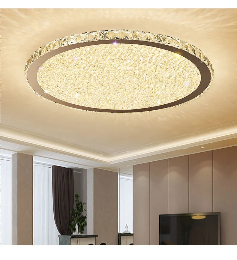 Современные хрустальные светильники-люстры домашнего освещения ledlamp гостиная спальня plafonnier круглая светодиодная люстра lampadari светильники