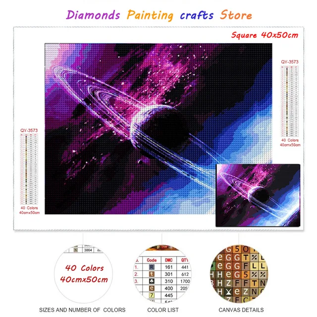 New AB Diamond Painting Universe Planet Full Square/Round Diamont Embroidery Sky Landscape Mosaic Galaxy Cross Stitch Home Decor H41-16