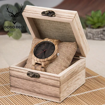 

DODO DEER Unique Men Wooden Watches Custom Christmas Gifts Quartz Wristwatch for Men Top Grade Wood Timepieces Male A18-1