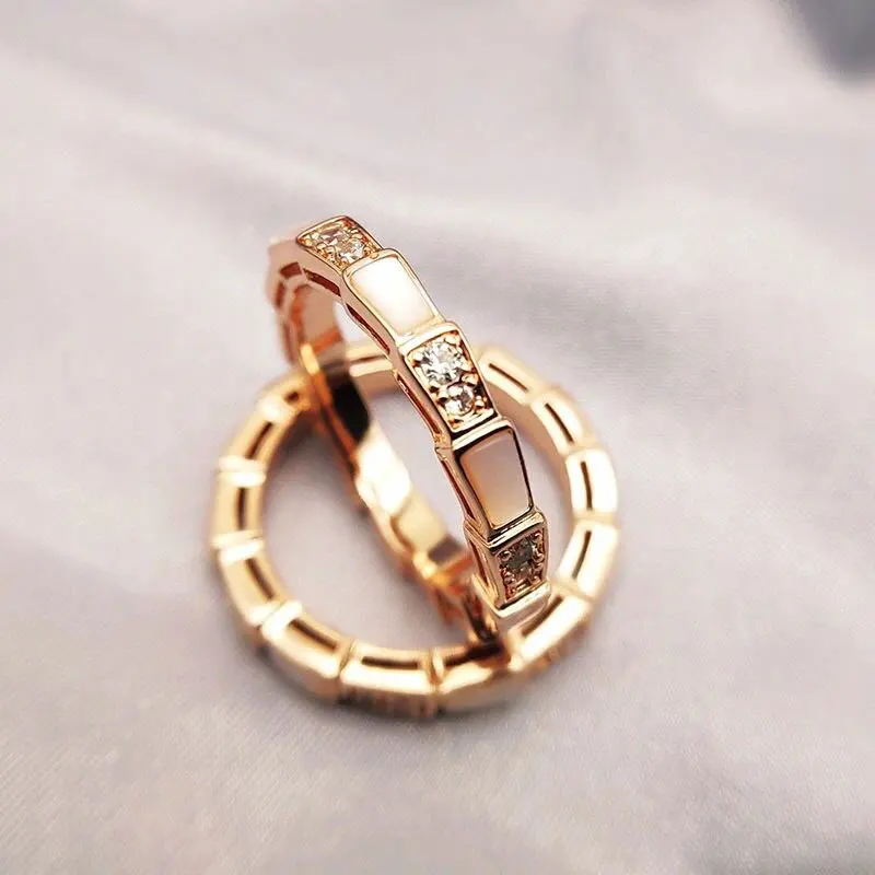 Titanium and steel metal ring, white shell and green shell inlaid with diamond original design jewelry, wedding jewelry, couple