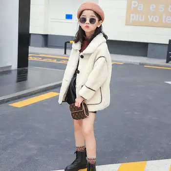 

Baby Girl Jacket 2020 Autumn Winter Thick Warm Girls Coat Children Girls Faux Fur Overcoat Toddlers Kids Fashion Outerwear W874