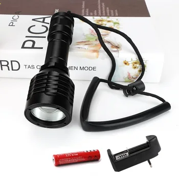 

Tactical Flashlight XML-2 LED Zoom Torch Rotary Switch Working Light 18650 Bicycle Lantern for Night Fishing With Wrist Rope