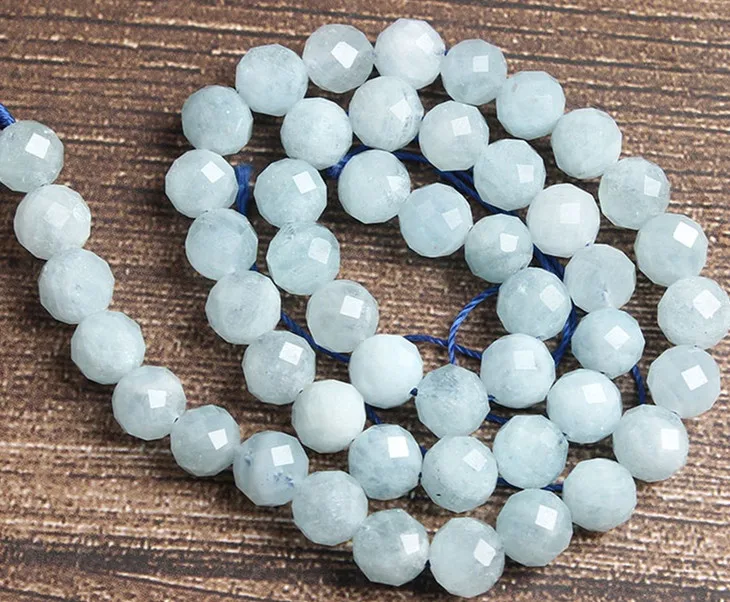 aquamarine Ланьли натуральный 6/8/10 мм верхнего уровня аквамарины свободные для изготовления украшений своими руками, обувь для мужчин и женщин браслет для ожерелья для ножного браслета аксессуары - Цвет: aquamarine