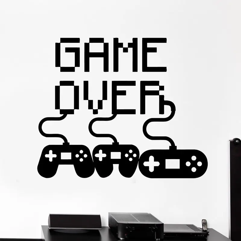 Video Game Sticker Play Decal Gaming Posters Gamer Vinyl Wall Decals Parede Decor Mural 19 Color Choose Video Game Sticker