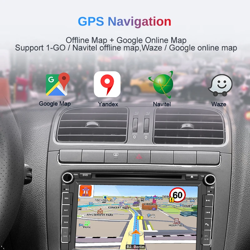 AWESAFE 2 Din Android 8,1 мультимедийный плеер Автомобильный DVD gps навигатор для Фольксваген Гольф 6 Polo PASSAT B6 SKODA seat Leon радио