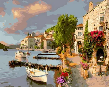 

Unframe diy picture oil painting by numbers paint by number for home decor canvas painting 5065cm bay