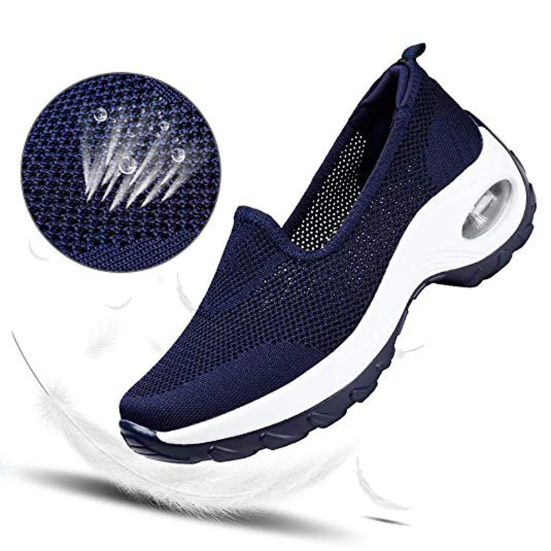 

2019 Newly Fashion Women Mesh Breathable Walking Shoes Outdoor Platform Lightweight Sneakers C55