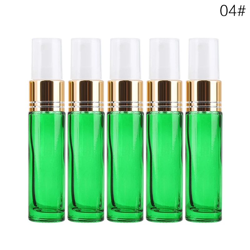 04 10ML 5PCS Градиент цвета 10 мл Портативный Путешествия многоразового Spary флаконы с парфюмированным маслом пустые косметические контейнеры для пульверизаторов бутылка Простота в использовании - Цвет: 04 10ML 5PCS