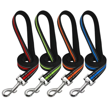 

120cm Dog Leash Lead Reflective Nylon Pet Walking Running Training Dog Leashes Rope For Small Medium Large Dogs Durable 4 Colors