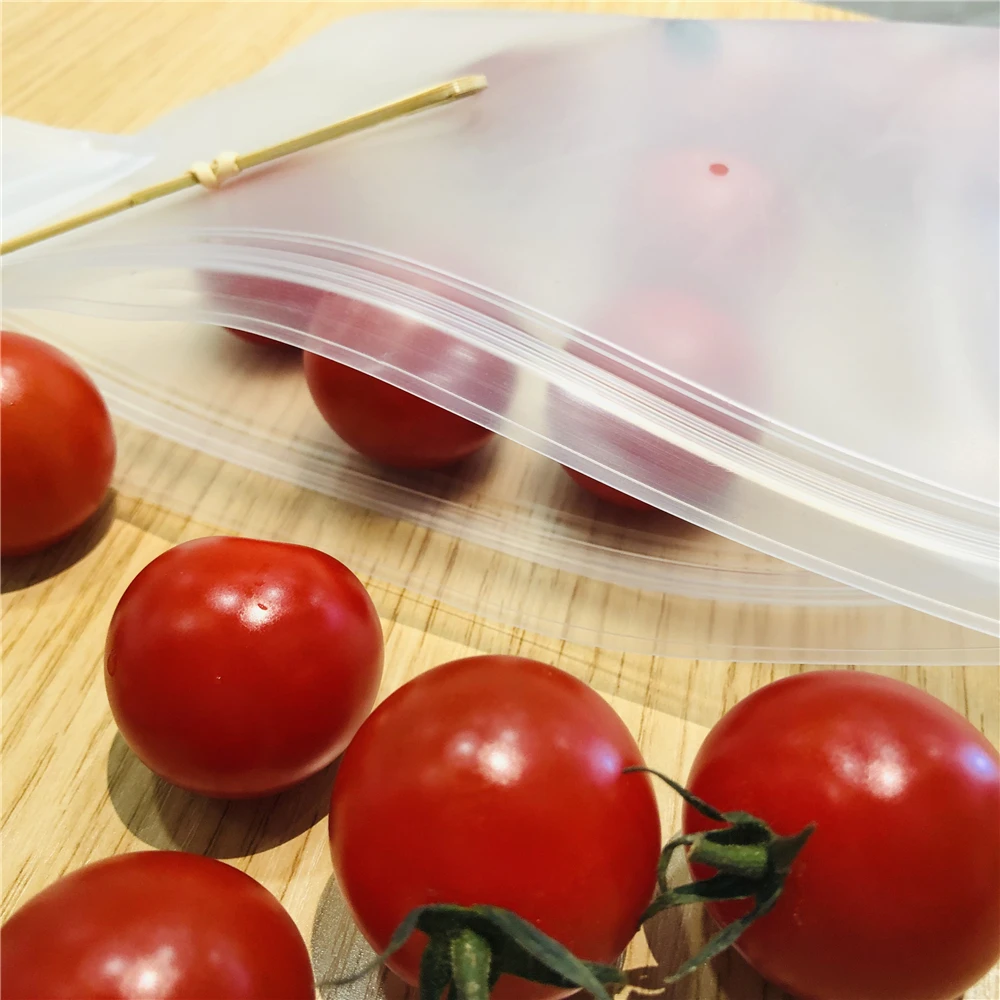 Силиконовые контейнеры для хранения продуктов герметичная миска для свежей еды многоразовая закрывающая сумка для фруктов и овощей с уплотнительными зажимами Прямая поставка BPA Free