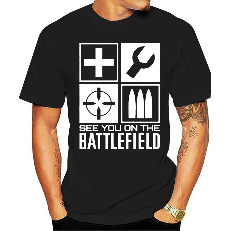 

2020 Leisure Fashion 100% cotton O-neck T-shirt Male games see you on the battlefield