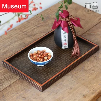 

Bamboo Saucer Tea Tray End Saucer Disc Teahouse Accept Tablemat Mat Manual Make
