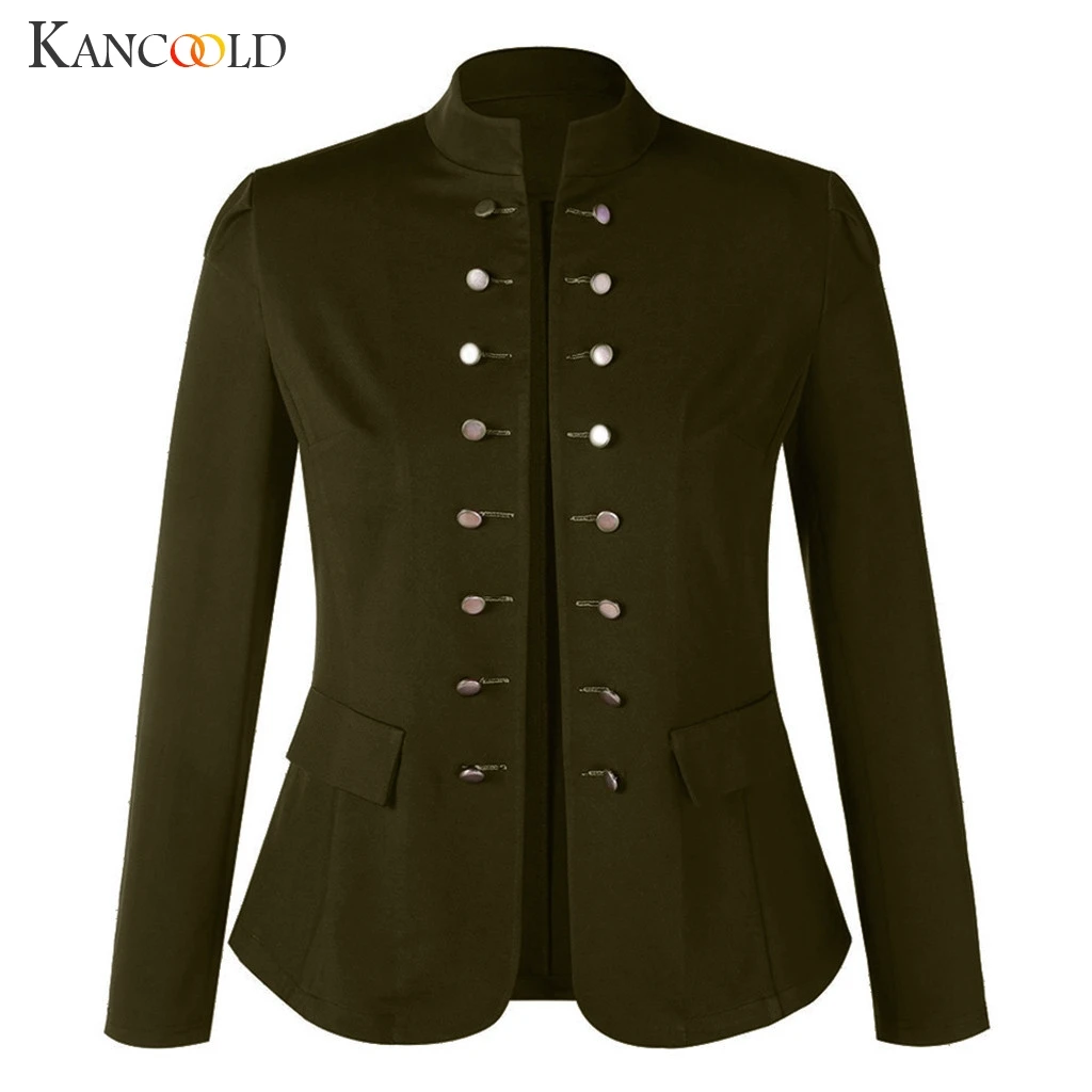 Most effective KANCOOLD coats Women Winter Warm Vintage Tailcoat Jacket Overcoat Outwear Uniform Buttons new woman