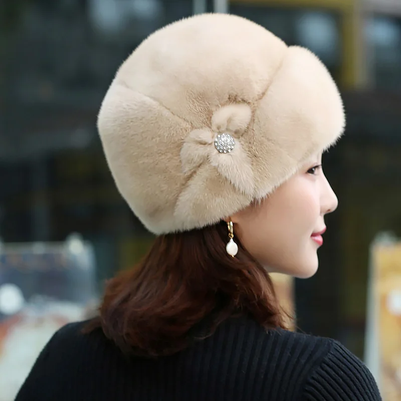 Faux Fur Plush Hats Outdoor Travel Caps 
