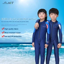 Детские гидрокостюмы с длинными рукавами, костюмы для дайвинга для мальчиков и девочек, детские гидрокостюмы для серфинга, плавания, сноркеля, детская одежда для плавания