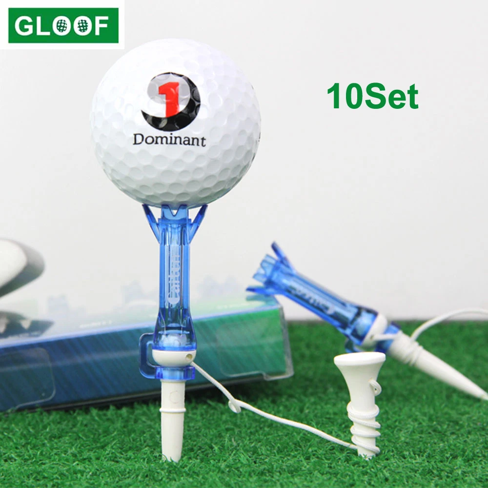

10Set/Lot Training Golf Tee Ball Holder Self Standing Practice Anti-flying Accessories Ball Studs Plastic Golf Tees Holder
