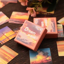 

46Pcs/Box Scenery Dusk Cloud Sticky Style Scrapbooking Diary Journal Decorative Aesthetic Stickers Sticky Notes Stationery