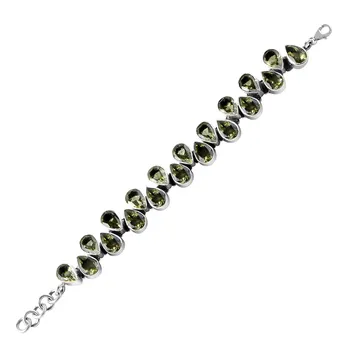 

925 Sterling Silver Citrine Stone Bracelet
