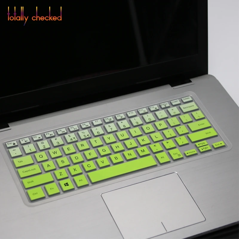 fadegreen Для Dell Inspiron 14 дюймов 5000 серии 5482/5481(2 в 1) i5379 i5482 i5481 i5485 силиконовая клавиатура для ноутбука - Цвет: fadegreen