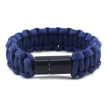 

Portable Wristband Creative Woven Nylon Rope Bracelet USB Data Cable for Android Smart Mobile Phone Fashion Decoration