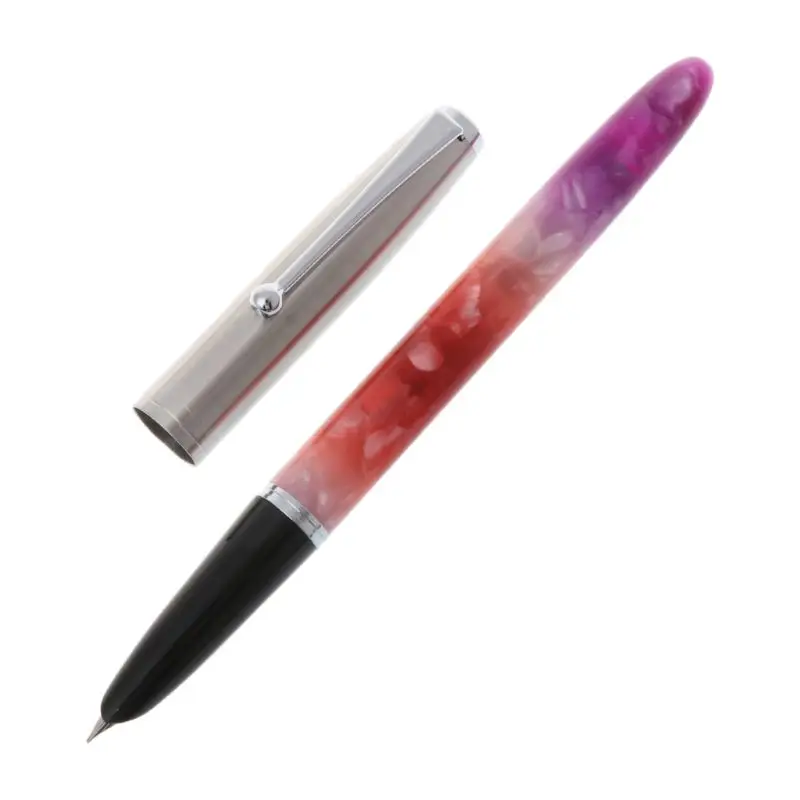 Jinhao 51A роскошная мужская перьевая ручка, деловая, Студенческая, 0,38 мм, очень тонкое перо, каллиграфия, школьные, офисные принадлежности, инструмент для письма - Цвет: Red