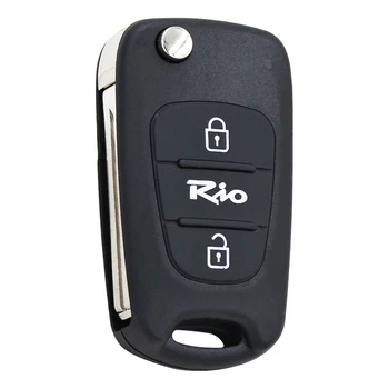

3 Button Folding Flip Remote Car Key Shell Case Housing For Kia K2 K5 Soul Sorento Sportage Cerato Rio Picanto with Uncut Blade