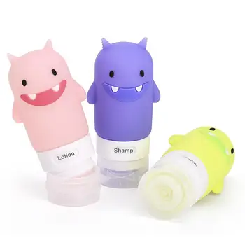 

60/80/90ML Food-grade Silicone Bottles Makeup Shampoo Shower Gel Lotion Sub-bottling Tube Cute Travel Squeeze Empty Bottle