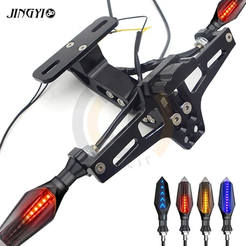 

Motorcycle license plate frame with turn signal and relay plate holder FOR Yamaha tzr Suzuki bandit Honda crf 450
