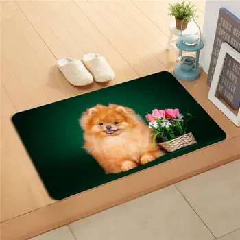 

po&p166 Custom dogs cute animal flower Doormat Home Decor Door mat Floor Mat Bath Mats foot pad t-y718oq166d