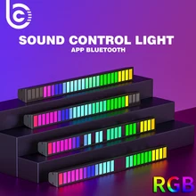 

RGB Sound Control LED Light App Control Pickup Voice Activated Rhythm Lights Color Ambient LED Lamp Bar of Music Ambient Light