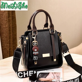 

New Brand Women's Shoulder Bags Leather Fashion Totes Bag Designer Ladies Handbag For Women Leather Handbags Belt Tassel Bear