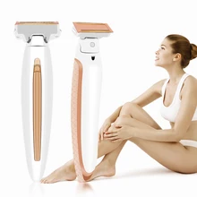 Профессиональная электробритва для женщин, перезаряжаемый эпилятор, Сменное лезвие для бритья волос, портативная безопасная Женская бритвенная головка, триммер