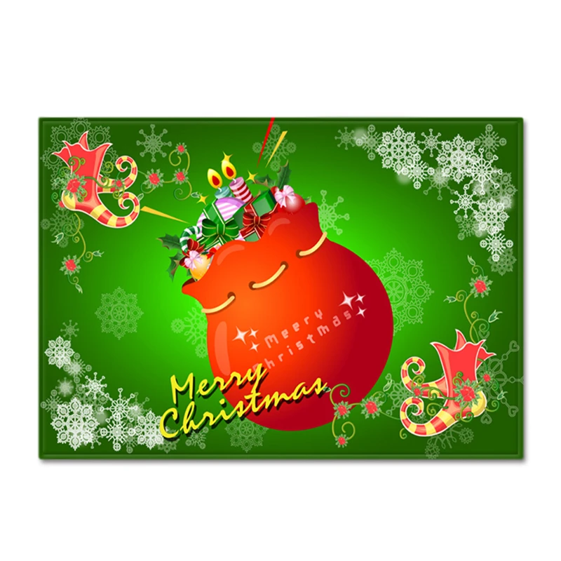 No 7 Joyous Bright Decorative Rectangle Washable Non-slip Odorless Large Floor Mat Christmas Home Hotel Decorations 3D Thin Carpet - Цвет: No 7