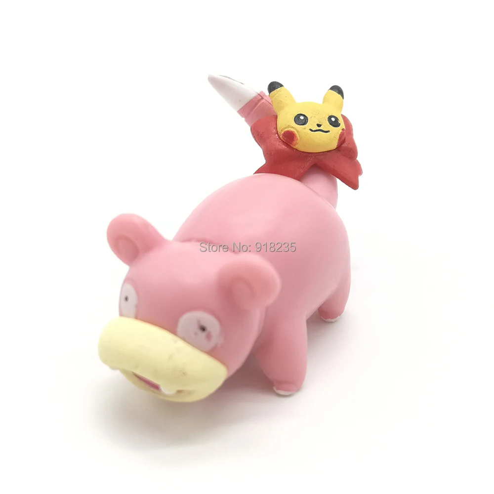 10/лот 6 шт. Eevee Pika Psyduck Медвежонок Rowlet Piplup 4 см ПВХ фигурка для детей игрушки