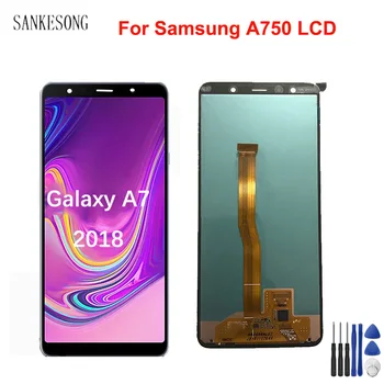 

ORIGINAL 6.0'' SUPER AMOLED for SAMSUNG Galaxy A7 2018 SM-A750F A750F A750 LCD Display Touch Screen Digitizer Assembly+tools