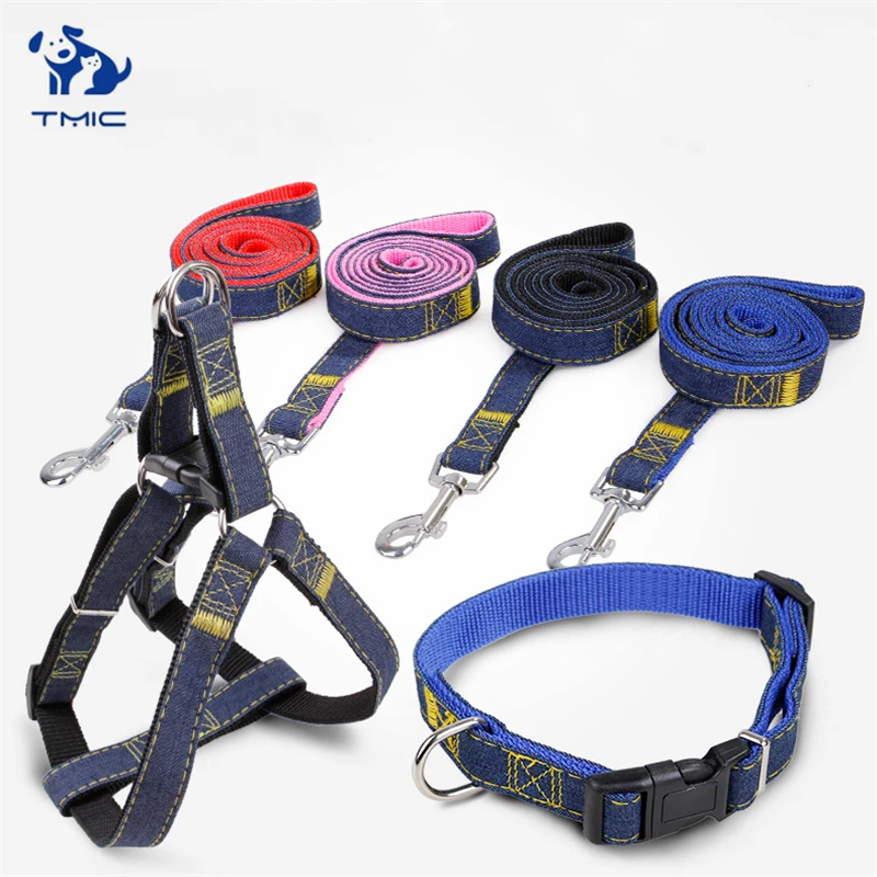 

High Quality Dog Collar Pet Leash Dogs Harness Teddy Husky Dog Poodle Supplies Small Medium Large Adjustable Pet Leash Collar